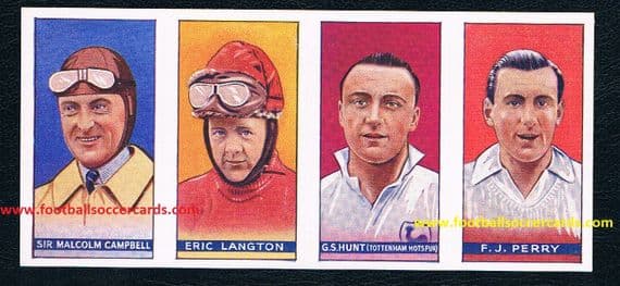 1934 Malcolm Campbell 1920s Grand Pix racer Fastest Man Uncut strip Champion Comic Fred Perry tennis