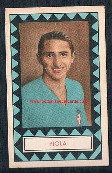 1934 Piola Abissinia Chocolates trade card (NOT a postcard) Pro Vercelli, ever rarer! Generally VG