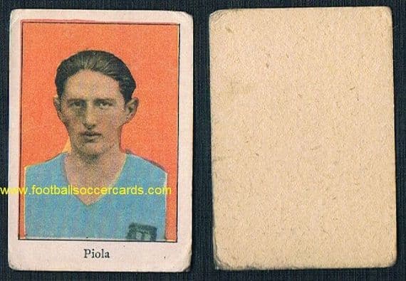 1934 Piola Lazio, rare early image, Italian trade card by Stella Pro Vercelli kit + a blue makeover