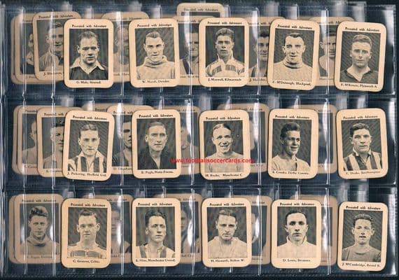 1934 rookie MATT BUSBY & full set 52 Hunt The Cup Adventure soccer cards