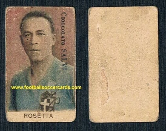 1934 Rosetta WC34 captain Italy on a SALVI trade card - AMR