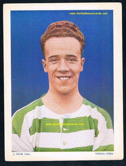 1934 Scottish Topical Times large rare card of Johnny Crum Celtic