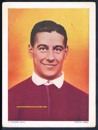 1934 Scottish Topical Times very rare rookie card Tommy Walker HEARTS