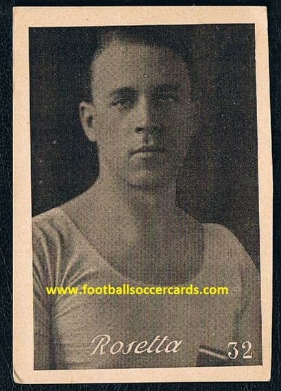 1934 Virgillo Rosetta WC34 winner & captain, very rare Vecchi card, no glue