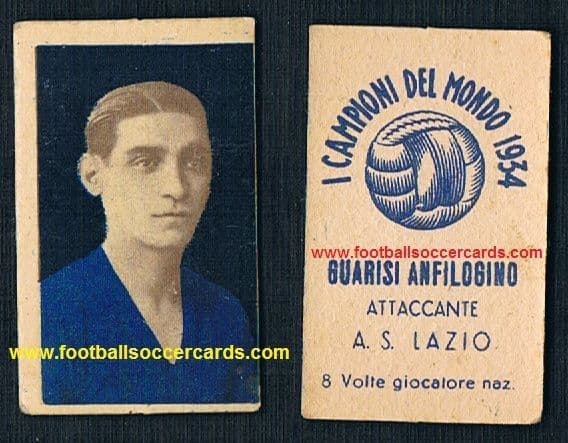 1934 WC34 celebration Brazil-Italy Lazio star Guarisi a Brazil champion 3 times