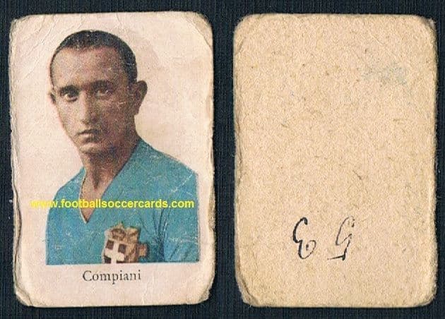 1934 WC34-issue Dario Compiani of AC Milan as a prospective World Cup goalie