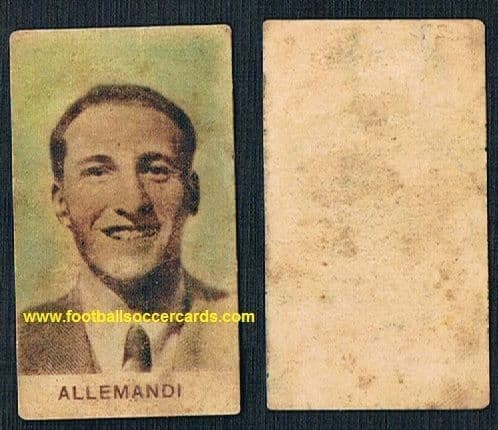 1934 WC34 winner Luigi Allemandi on a very rare Italian trade card