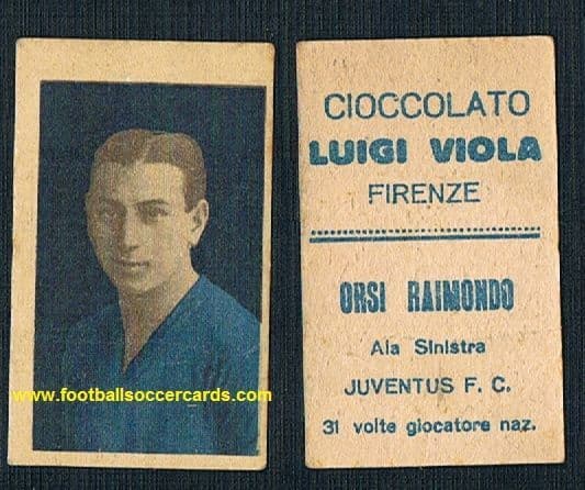 1934 World Cup final goal scoring Legend Raimundo Orsi Argentina Juventus Italy CHOC VIOLA creased