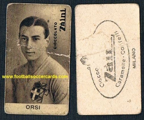 1934 World Cup winning legend Raimundo Orsi Argentina & Juventus ZAINI card