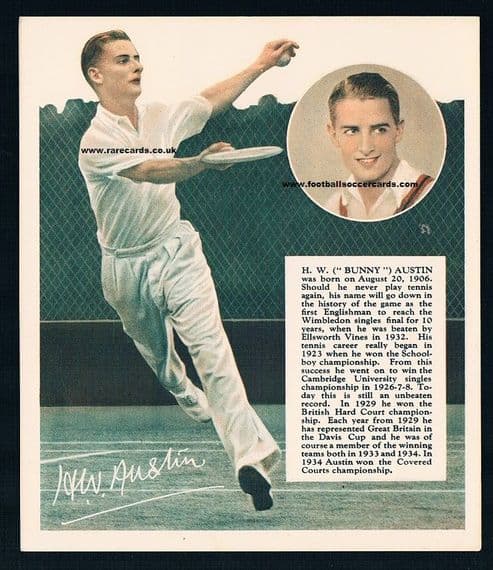 1935 Bunny Austen tennis Grape Nuts