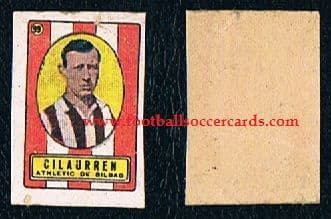 1935 Cilaurren Select XI at WC34 on a Los Cien Ases small trade card Bilbao