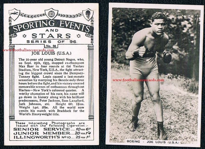 1936 -37 not 1935 Joe Louis rookie card Pattreiouex tobacco Senior ...