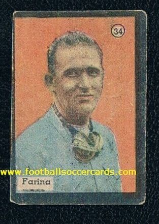 1936 -38 Nino Farina Balilla card from Italy #36, F1 World Champion in 1950