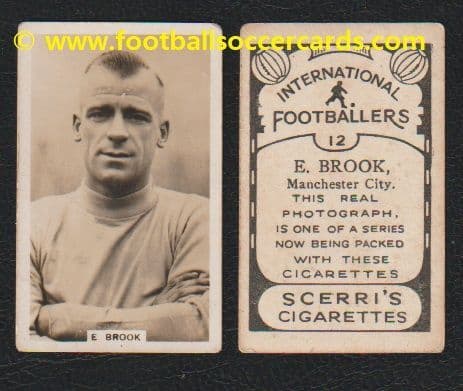 1936 Eric Brook Scerri of Malta tobacco card Man City ATG HOF legend