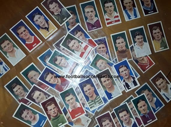 1936 SET the WHITE CARD type CARRERAS Popular Footballers 48 card set
