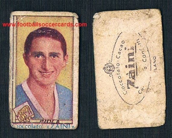 1936 Silvio Piola Lazio Zaini trade card from Italy