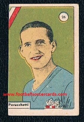 1937 -38 Peruchetti Inter Juve Italy goalie 2x Serie-A & 2x Coppa Italia winner Balilla