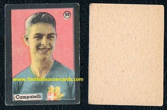 1937 Aldo Campatelli INTER rookie card by black borders 98 Balilla.