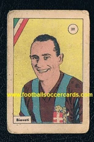 1937 Amedeo Biavati Bologna 28 Balilla card