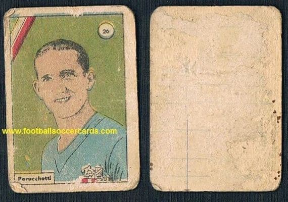 1937 Peruchetti Inter Juve Italy goalie 2x Serie-A & 2x Coppa Italia winner Balilla