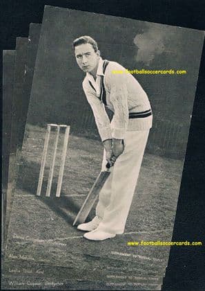 1937 rookie card Denis Compton ARSENAL Topical Times cricketers SET of 8 !