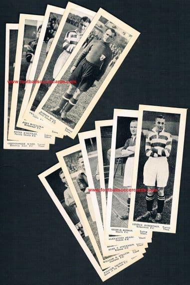 1937 SET loose 24 Scottish Stars of Today Topical Times small cards and album