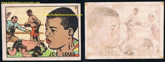 1939 Joe Lewis #7 Bruguera Cromos Cultura 1st edition card, not later 1941 segundo issue
