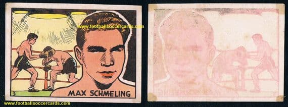 1939 Max Schmeling #3 Bruguera Cromos Cultura 1st ed. card, not later 1941 segundo issue