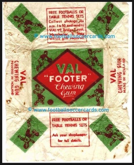 1939 Val Footer Chewing Gum wrapper, Klene Confectionery