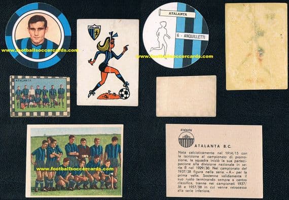 1940 -1960's Atalanta cards 4 different rare Italian issues