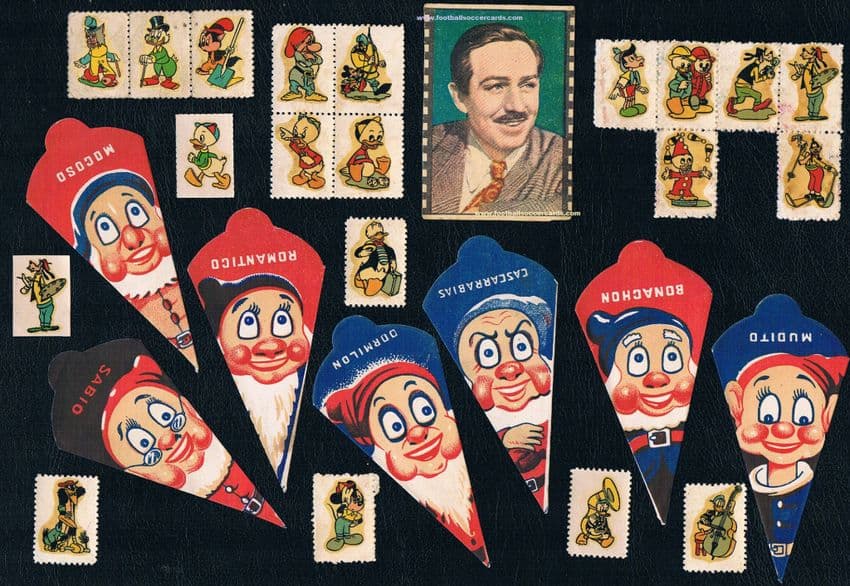 1940 - 1960 Walt Disney 28 cards & decals Italy Spain Nannina Pato Donald Duck 7 Dwarves Snow White