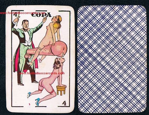 1940 Mandrake The Magician rookie superheroes Mexican erotic playing card 4 Cups - Grant Email sent