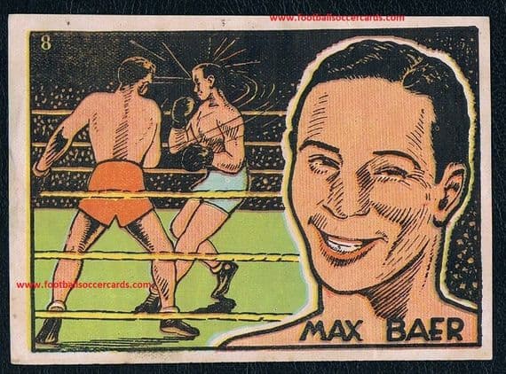 1940 Max Baer HOF All Time Great boxer Black Cat Bruguera #8 issued only in Spain