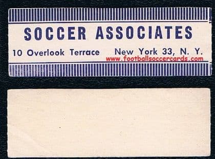 1940 's 1930's? Soccer Associates 10 Overlook Terrace 33 NY 10033 New York cinderella poster stamp