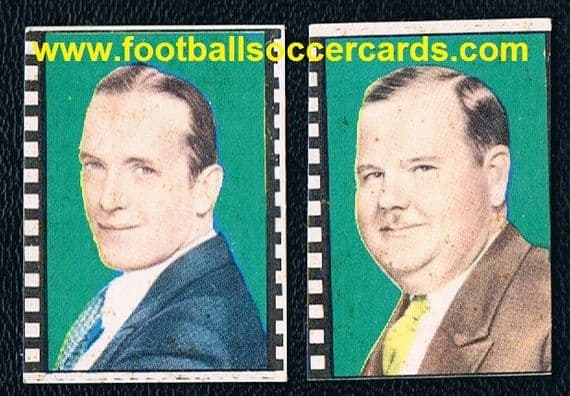 1940s Italian pair LAUREL & HARDY 2 strip cards great condition top quality clean nr-mint
