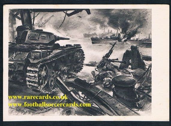 1941 WW2 war art Panzer III British ship pc Spain