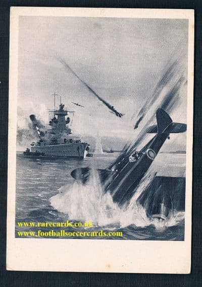 1941 WW2 war art RAF Blenheim I battleship Wilhelmshafen