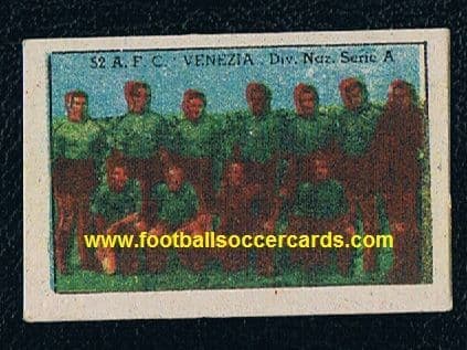 1942 Valentino Mazzola rookie with his Venezia team Balilla card