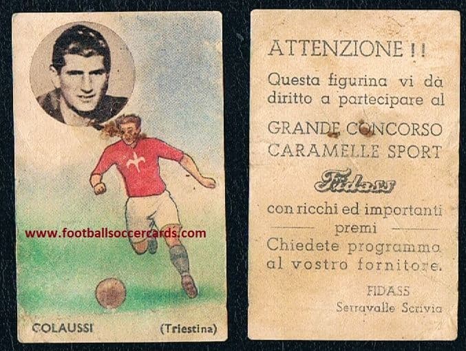 1945 -46 Gino Colaussi Triestina 1938 WC WINNER & x2 GOAL SCORER in the ...
