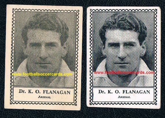 1946 47 Dr Kevin O'Flanagan ROOKIE Arsenal Brentford Ireland all-round great IFA & FAI golfer rugby