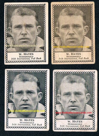 1946 -49 Bill Hayes IFA & IFA Huddersfield Town Burnley star x4 types Barratt M79
