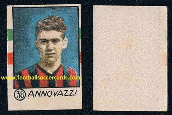 1946 Carlo Annovazzi ROOKIE CARD #38 Cicogna Omnia Sport MILAN WC50 player SerieA winner