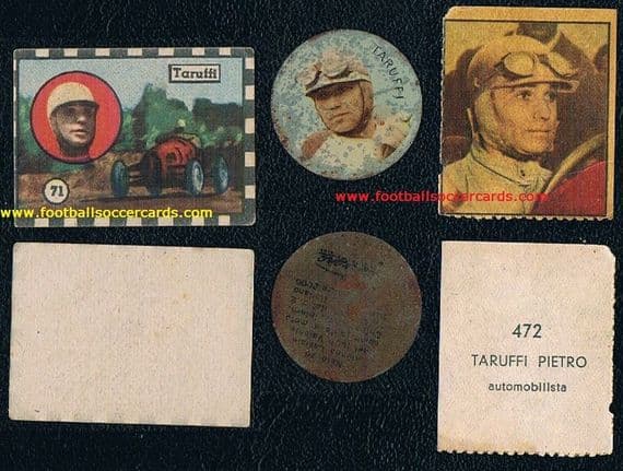 1947 1951 & 1955 cards, Cicogna & Ferrero of F1 driver Taruffi