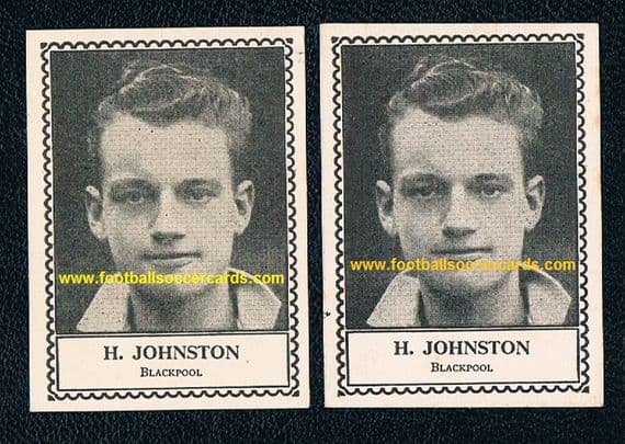 1947-48 Harry Johnston Blackpool Barratt M79 pair of types