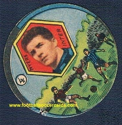 1947 -48 VAV Istvan Nyers INTER round card - VERY RARE! Fault