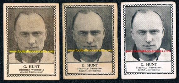 1947-49 G Hunt Sheffield Wednesday unique opportunity to get 3 types M79 Barratt