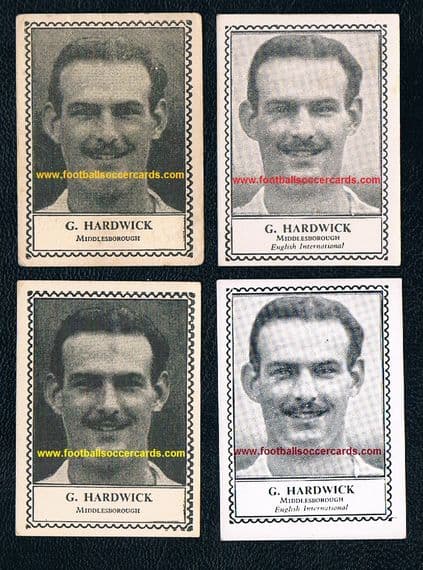 1947 -49 George Hardwick Boro & England Barratt M79 x4 varities all different