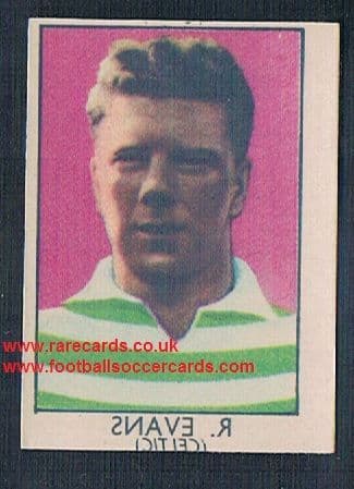 1948 -9 Barratt Philmar (Napro) transfer decal Bobby Evans Celtic