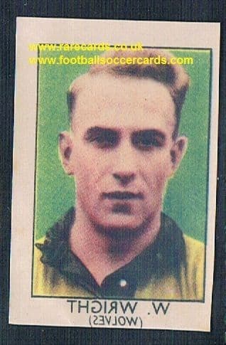 1948 -9 Barratt Philmar Napro transfer decal rookie card Billy Wright Wolves