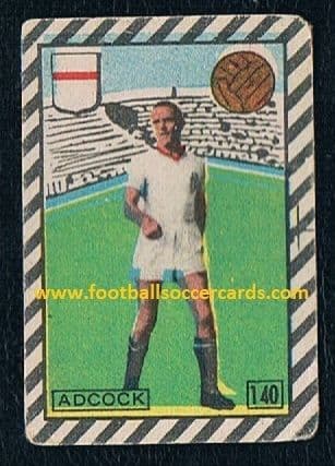 1948 Adcock ASTON VILLA #140 PADOVA Peterborough on a Cicogna Tuttocalcio card